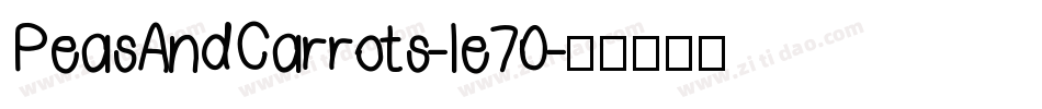 PeasAndCarrots-le70字体转换