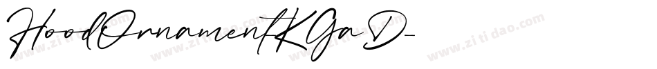 HoodOrnament-KGaD字体转换