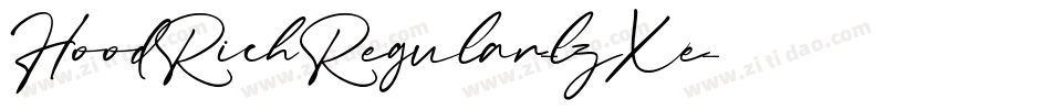 HoodRichRegular-lzXe字体转换