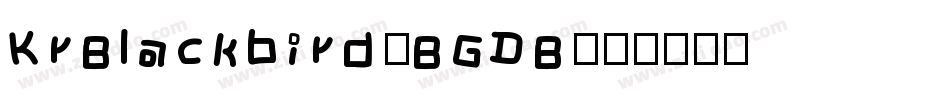 KrBlackbird-BGDB字体转换