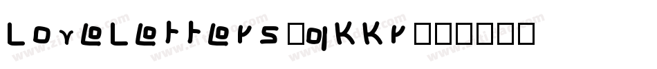 LoveLetters-qKKr字体转换