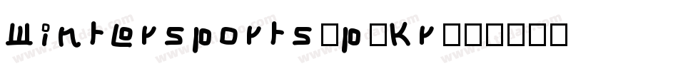 Wintersports-p9Kr字体转换