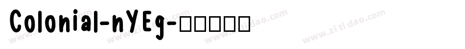 Colonial-nYEg字体转换