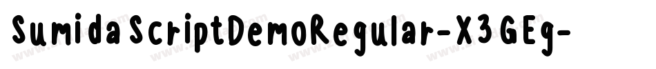 SumidaScriptDemoRegular-X3GEg字体转换