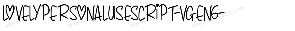 LovelypersonaluseScript-VGEn6字体转换