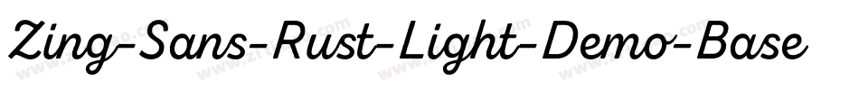 Zing-Sans-Rust-Light-Demo-Base字体转换