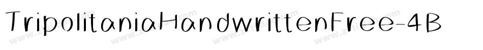 TripolitaniaHandwrittenFree-4B39x字体转换