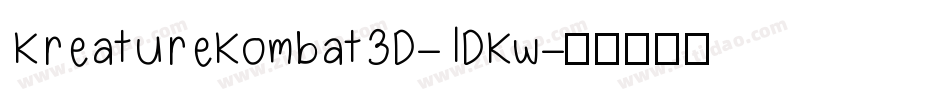 KreatureKombat3D-lDKw字体转换