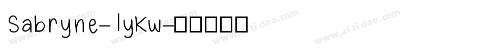 Sabryne-lyKw字体转换