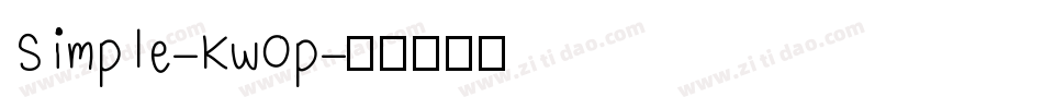 Simple-KwOp字体转换