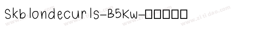 Skblondecurls-B5Kw字体转换