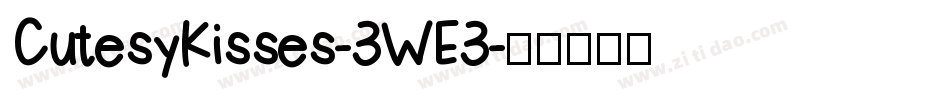 CutesyKisses-3WE3字体转换