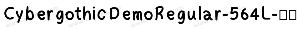 CybergothicDemoRegular-564L字体转换