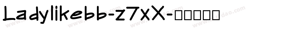 Ladylikebb-z7xX字体转换
