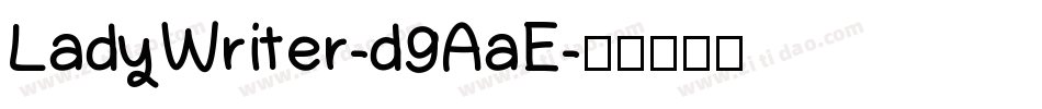 LadyWriter-d9AaE字体转换