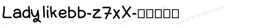 Ladylikebb-z7xX字体转换