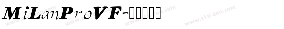 MiLanProVF字体转换