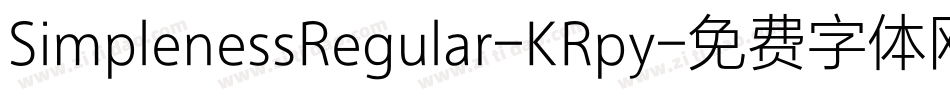 SimplenessRegular-KRpy字体转换
