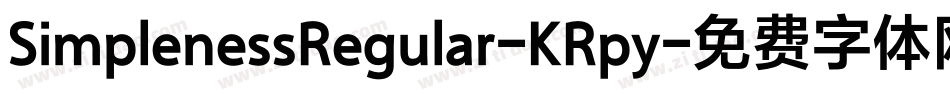 SimplenessRegular-KRpy字体转换