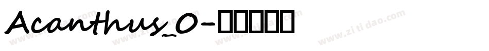 Acanthus_0字体转换