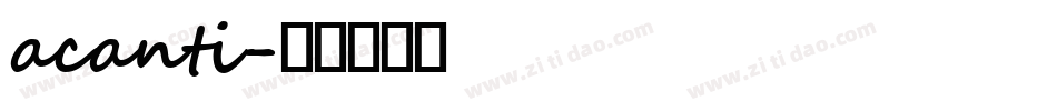 acanti字体转换