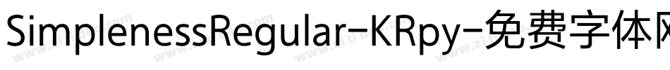 SimplenessRegular-KRpy字体转换