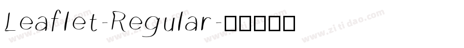 Leaflet-Regular字体转换