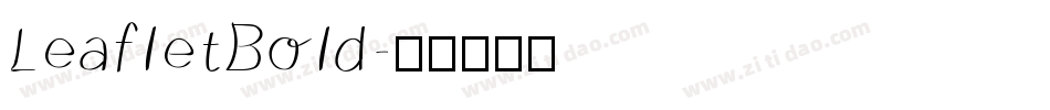 LeafletBold字体转换