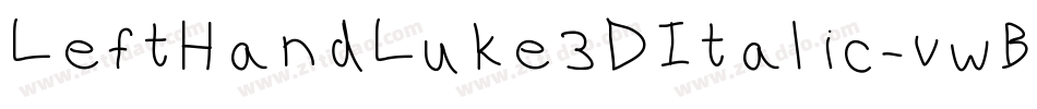 LeftHandLuke3DItalic-vwBD字体转换