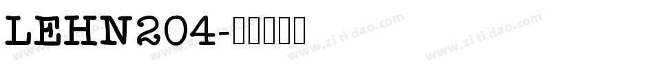 LEHN204字体转换