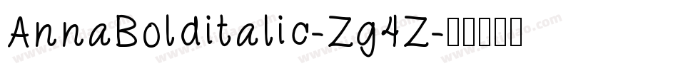 AnnaBolditalic-Zg4Z字体转换