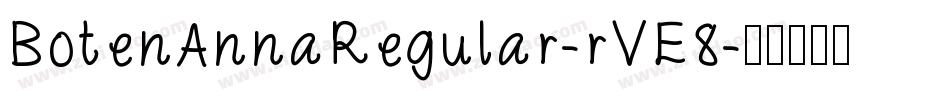 BotenAnnaRegular-rVE8字体转换