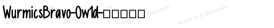 WurmicsBravo-Ow1d字体转换