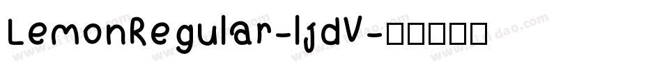 LemonRegular-ljdV字体转换