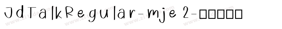 JdTalkRegular-mje2字体转换