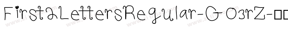 First2LettersRegular-GO3rZ字体转换