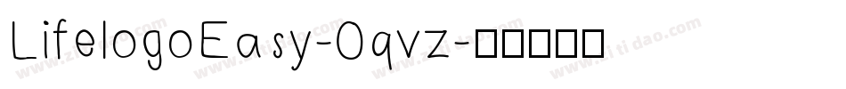 LifelogoEasy-0qvz字体转换