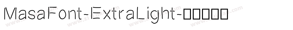 MasaFont-ExtraLight字体转换