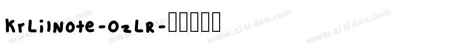 KrLilNote-0zLR字体转换