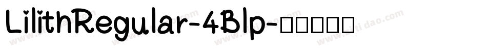 LilithRegular-4Blp字体转换
