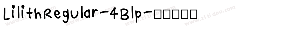 LilithRegular-4Blp字体转换
