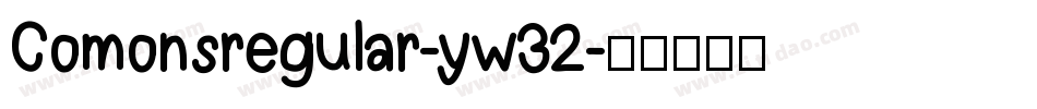 Comonsregular-yw32字体转换