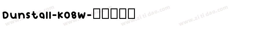 Dunstall-K08W字体转换