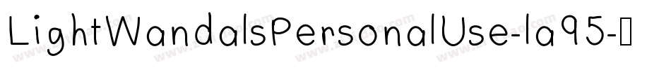 LightWandalsPersonalUse-la95字体转换