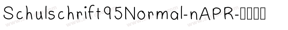 Schulschrift95Normal-nAPR字体转换