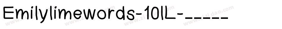 Emilylimewords-10lL字体转换