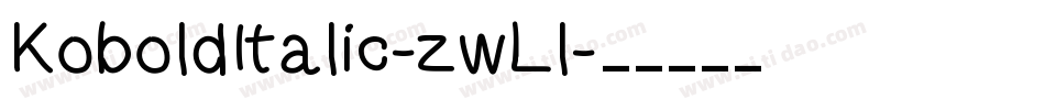 KoboldItalic-zwLl字体转换