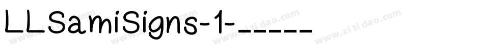 LLSamiSigns-1字体转换