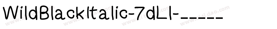 WildBlackItalic-7dLl字体转换