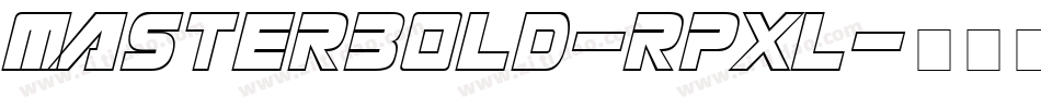 MasterBold-rPxL字体转换
